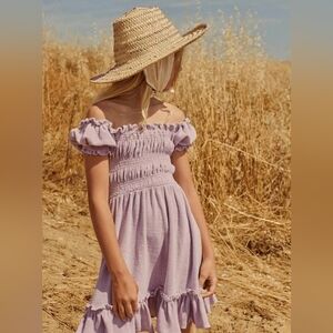 Liilu Terry Smocked Dress in "Lavender", Size 2Y